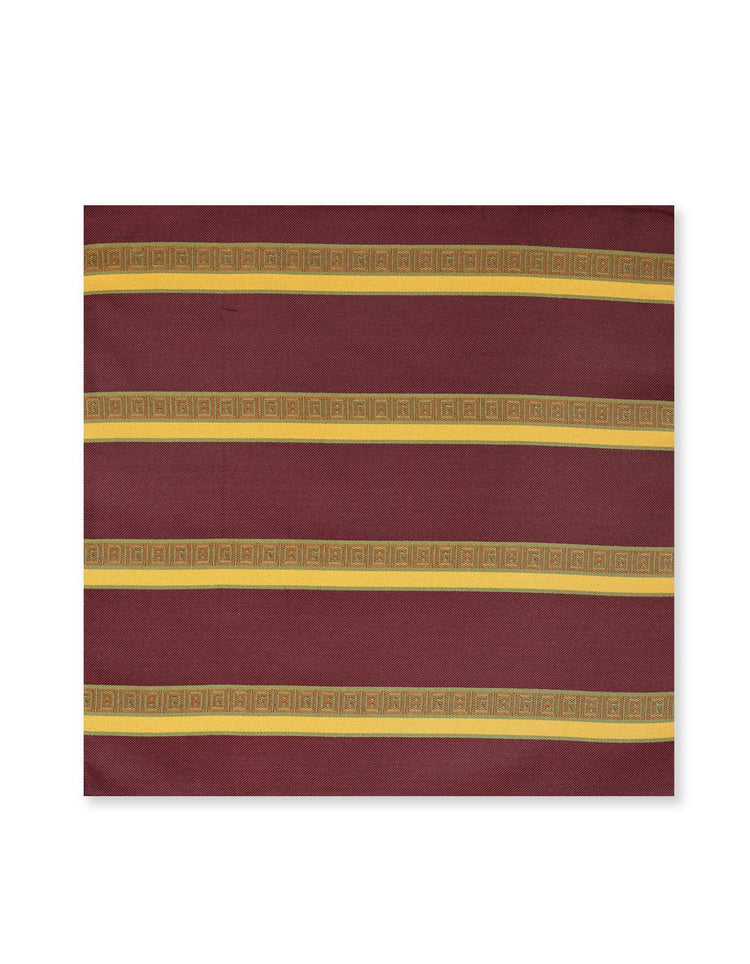 Burgundy Stripe Pocket Square - Gresham Blake Online