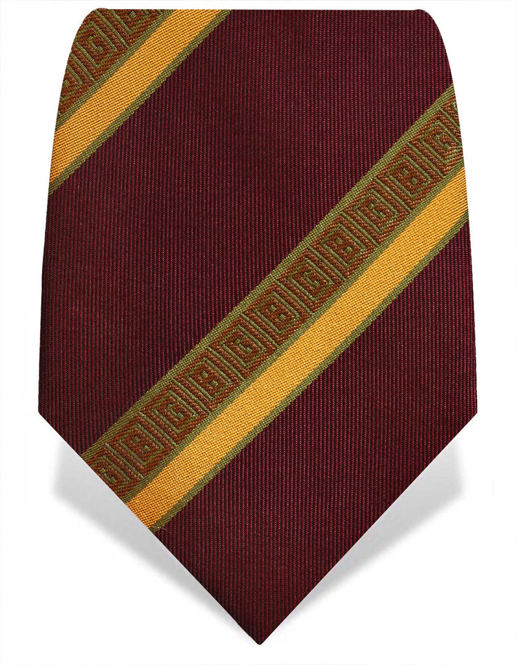 Burgundy Stripe Tie - Gresham Blake Online
