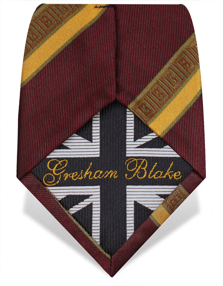 Burgundy Stripe Tie - Gresham Blake Online
