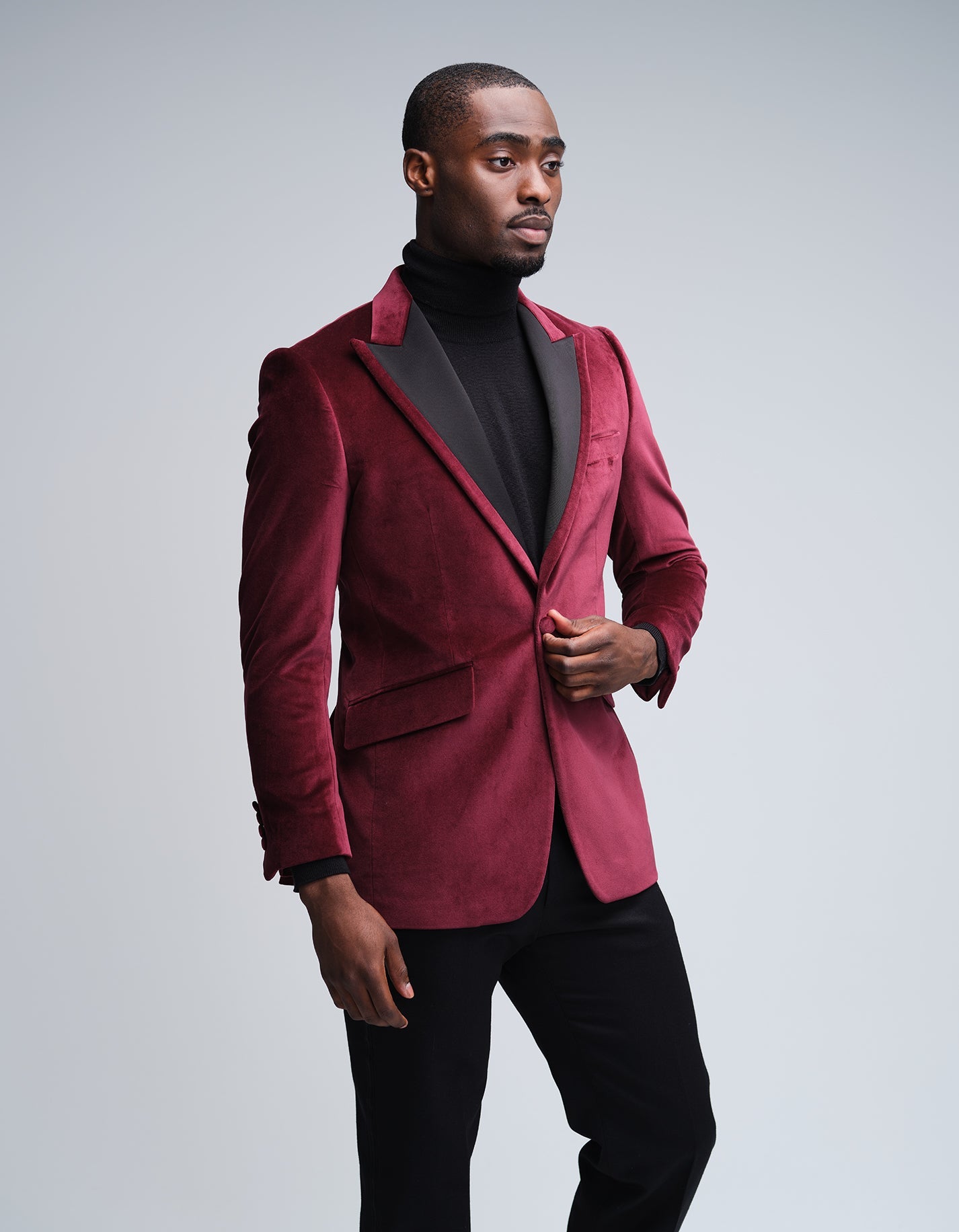 Burgundy Velvet Jacket | Gresham Blake Online