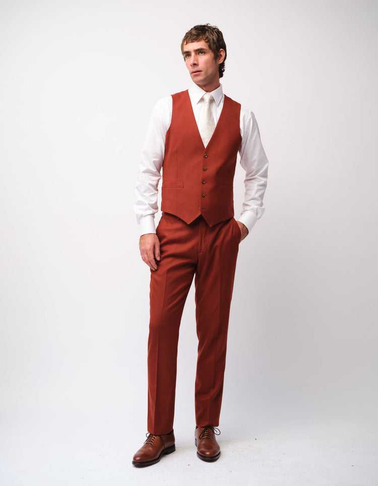Burnt Orange Twill Suit - Gresham Blake Online