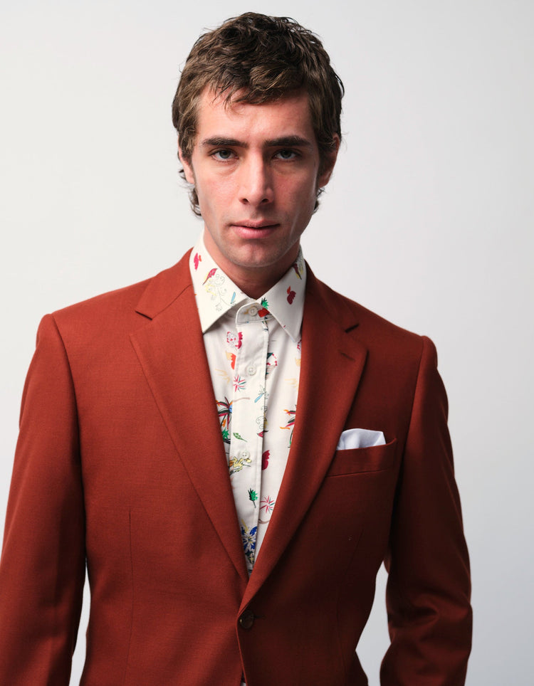Burnt Orange Twill Suit - Gresham Blake Online