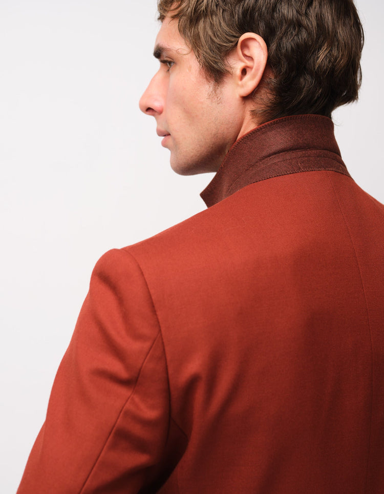Burnt Orange Twill Suit - Gresham Blake Online