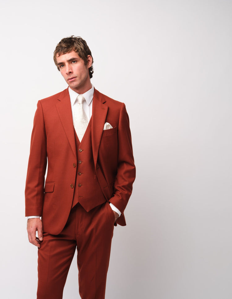Burnt Orange Twill Suit - Gresham Blake Online