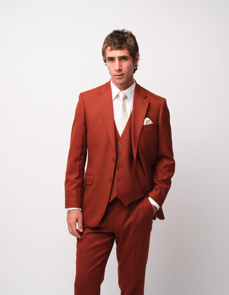 Burnt Orange Twill Suit - Gresham Blake Online