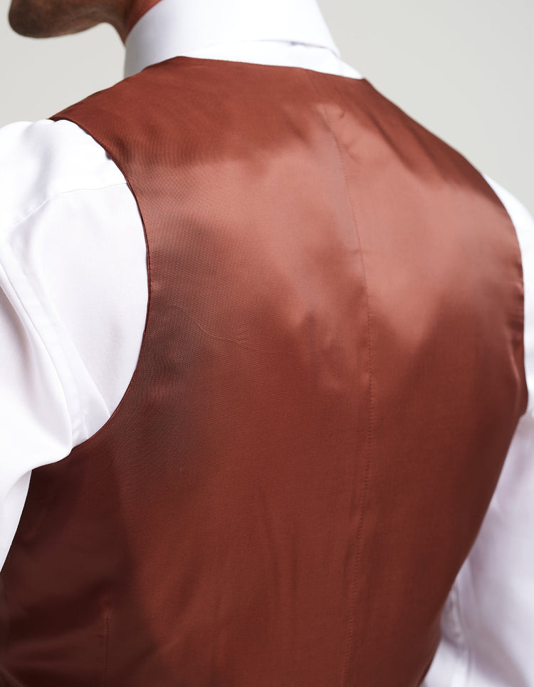 Burnt Orange Waistcoat - Gresham Blake Online