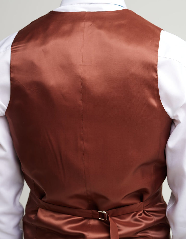 Burnt Orange Waistcoat - Gresham Blake Online