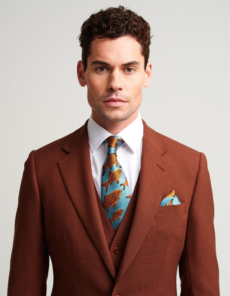 Burnt Orange Waistcoat - Gresham Blake Online