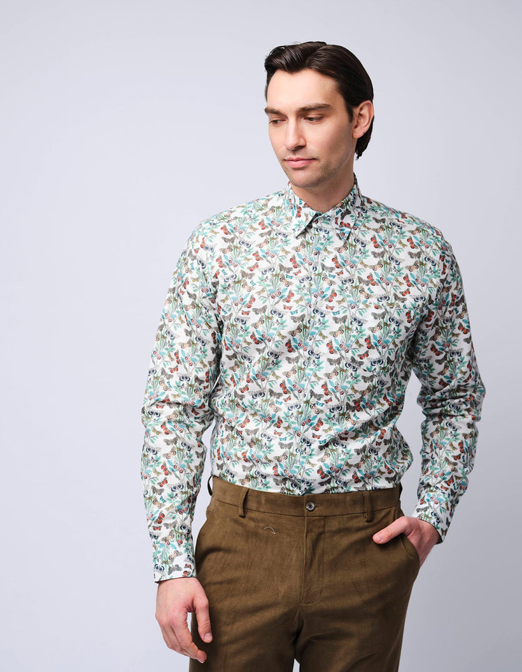 Butterfly Linen Shirt - Gresham Blake Online