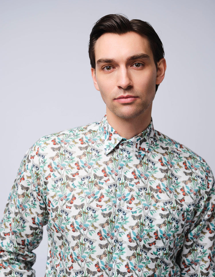 Butterfly Linen Shirt - Gresham Blake Online