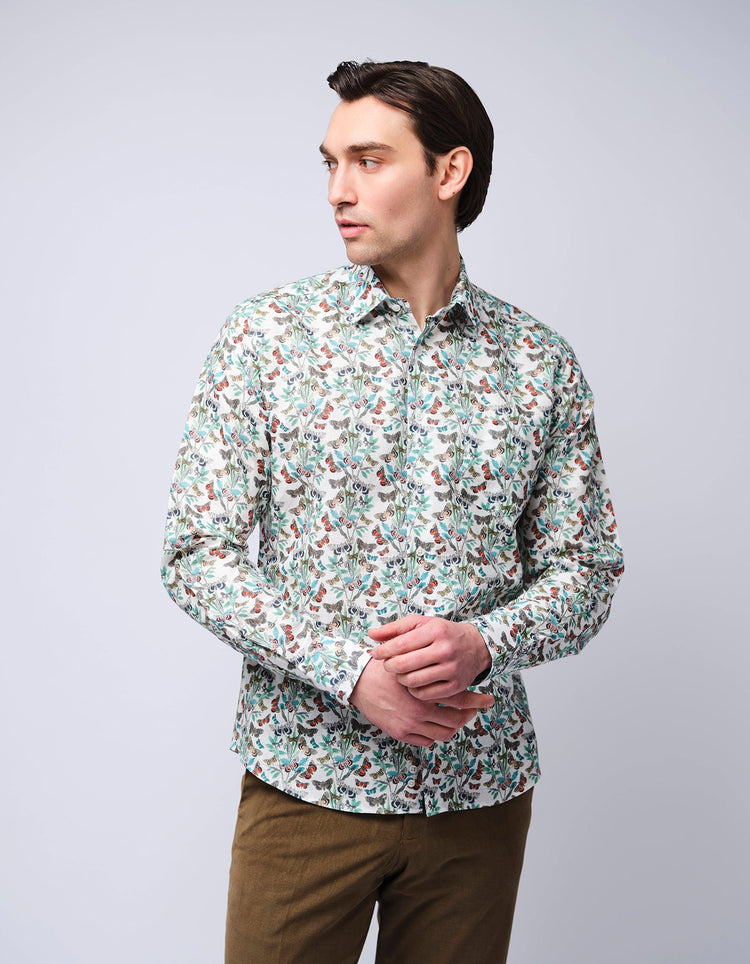 Butterfly Linen Shirt - Gresham Blake Online