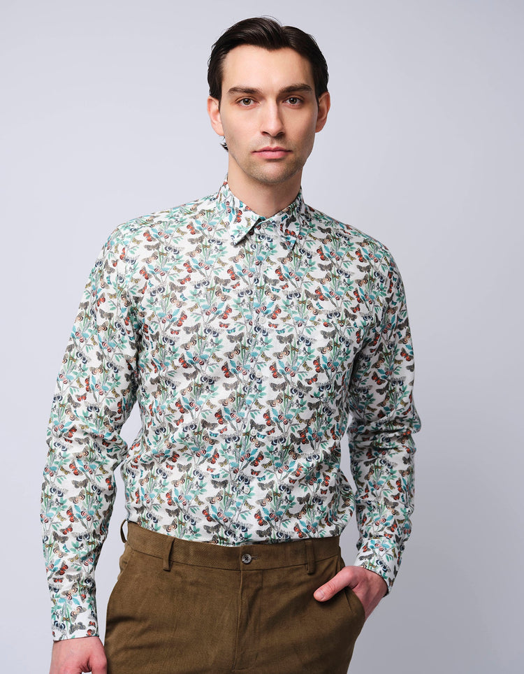 Butterfly Linen Shirt - Gresham Blake Online