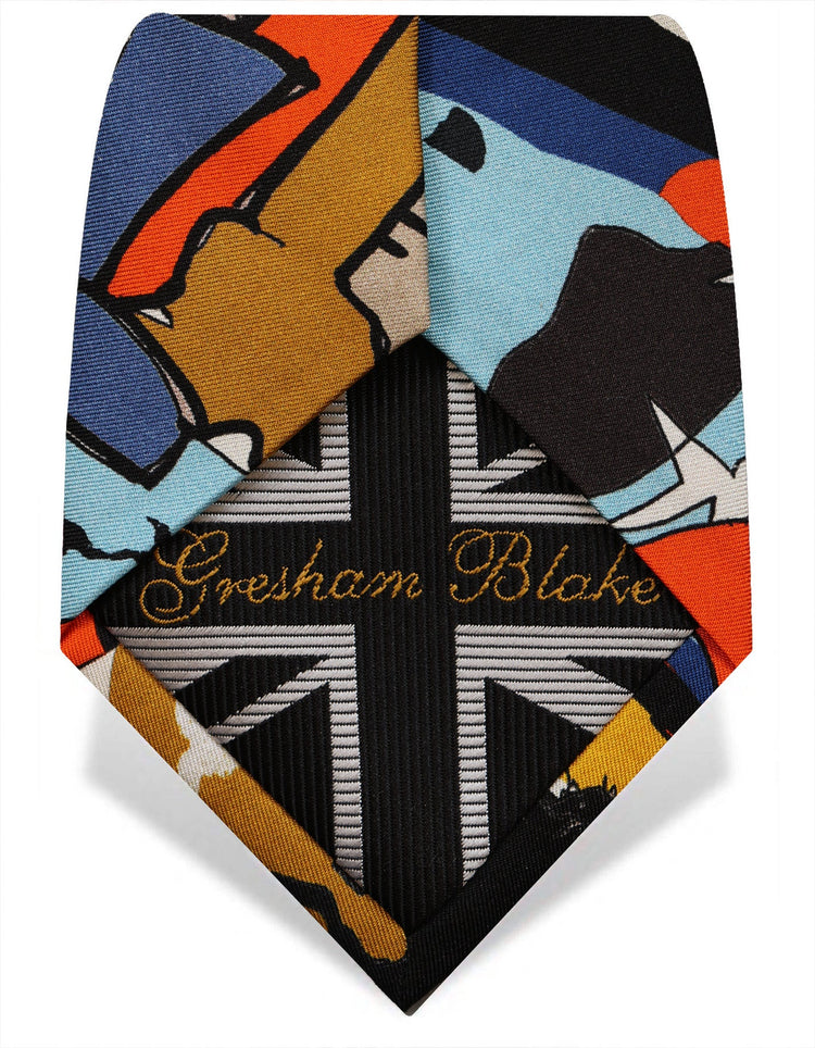 Chaos Printed Silk Twill Tie - Gresham Blake Online