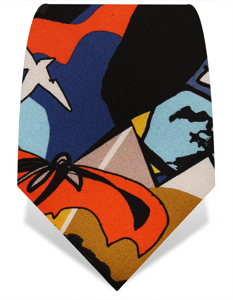 Chaos Printed Silk Twill Tie - Gresham Blake Online
