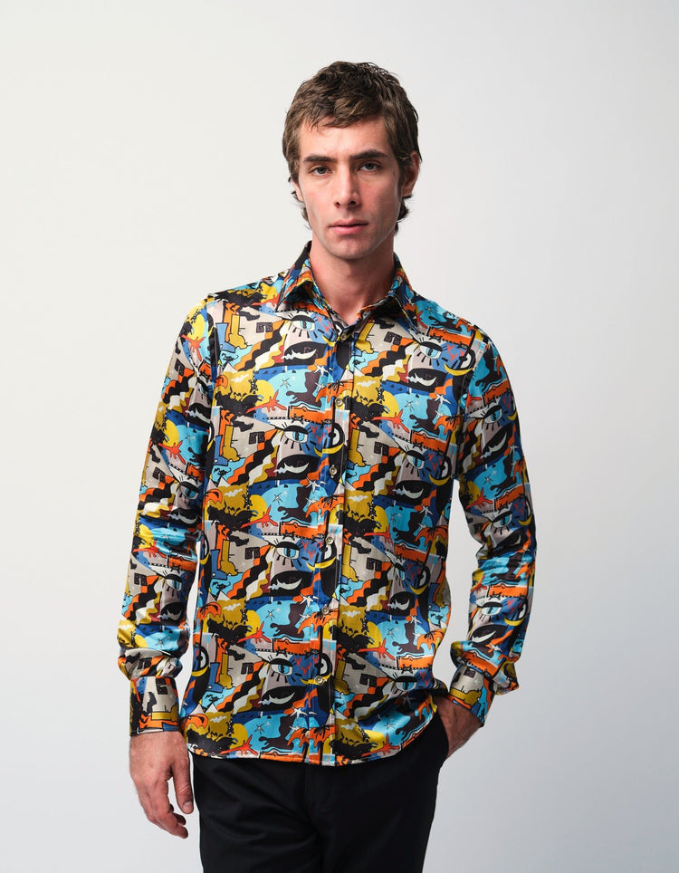 Chaos Silk Shirt - Gresham Blake Online