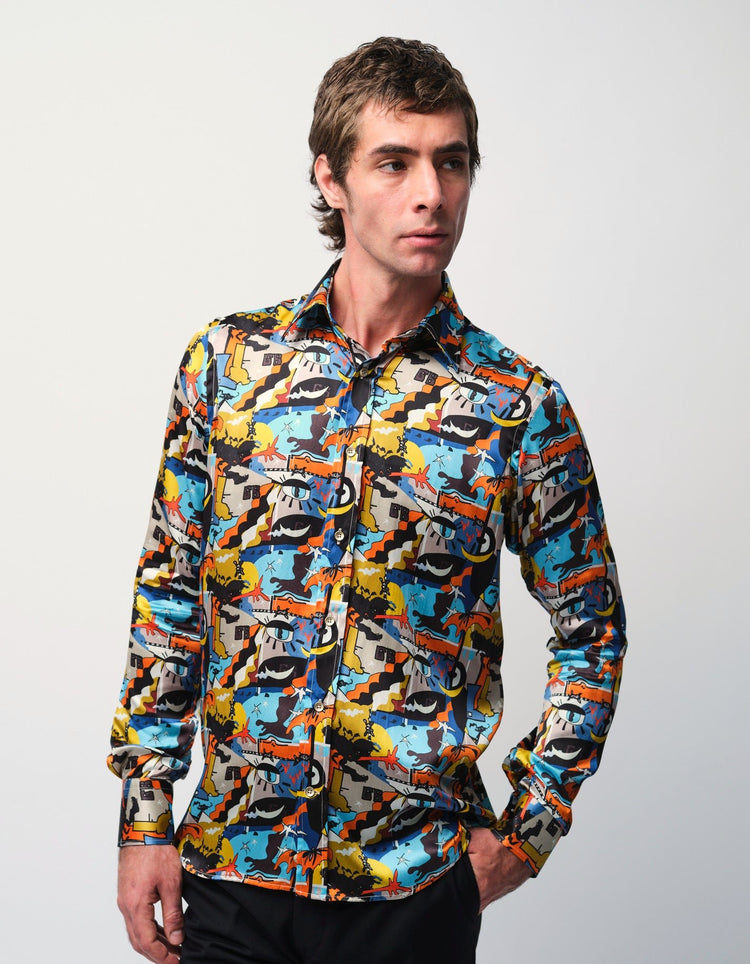 Chaos Silk Shirt - Gresham Blake Online