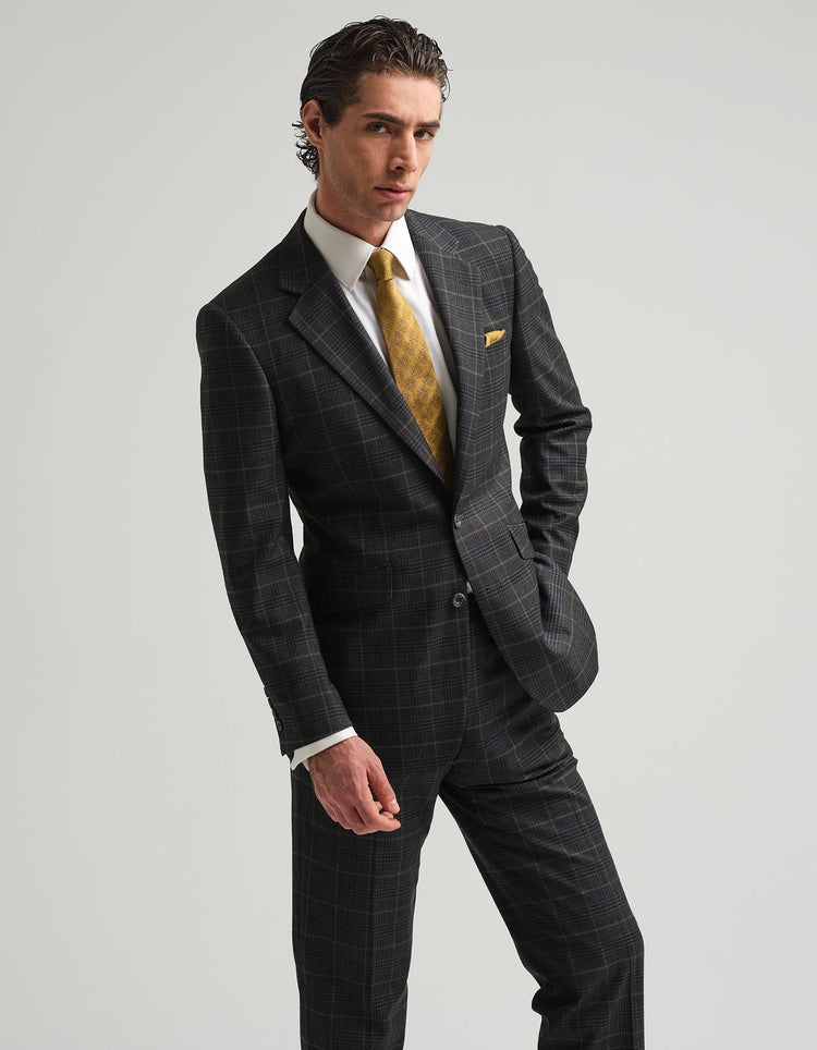 Charcoal Check Suit - Gresham Blake Online
