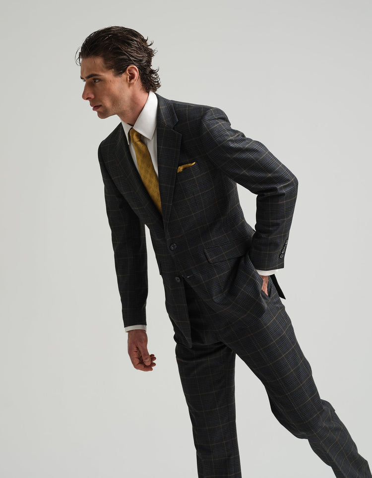 Charcoal Check Suit - Gresham Blake Online