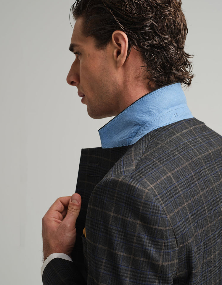Charcoal Check Suit - Gresham Blake Online