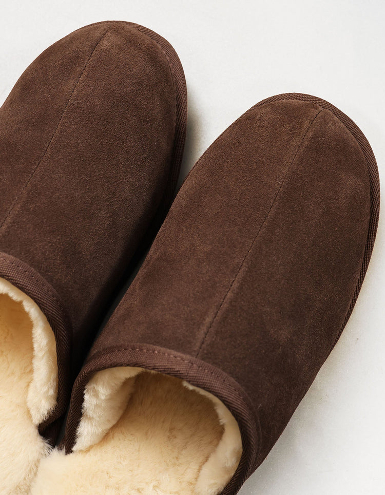 Chocolate Sheepskin Slippers - Gresham Blake Online