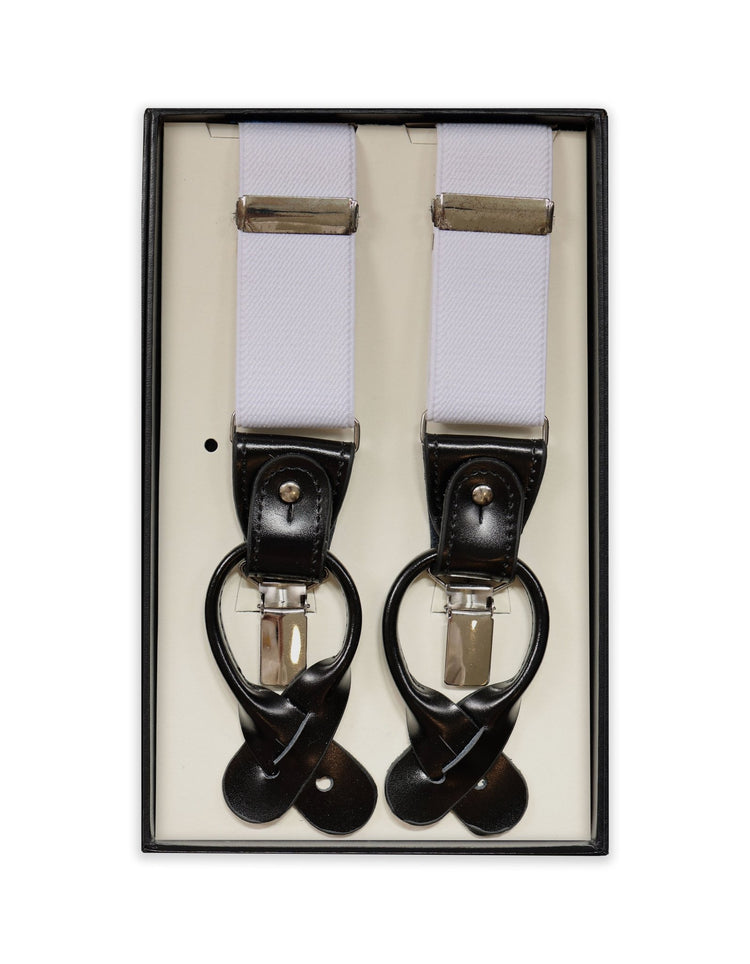 Classic White Braces - Gresham Blake Online