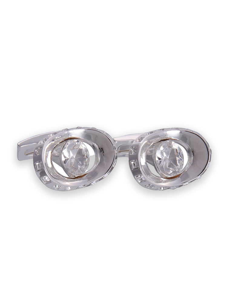 Silver Eye Gemstone Cufflinks