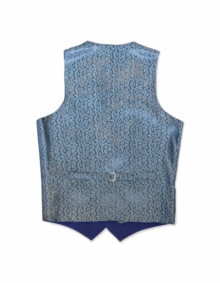 Cobalt Mohair Waistcoat - Gresham Blake Online