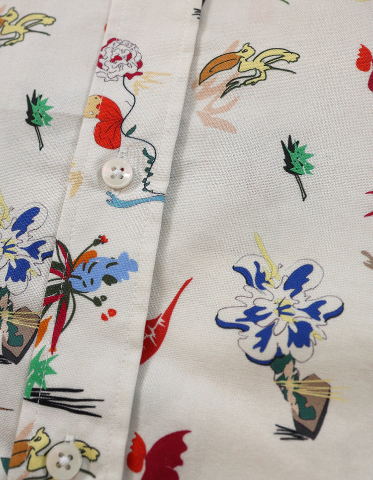 Cream Scatter Print Shirt - Gresham Blake Online