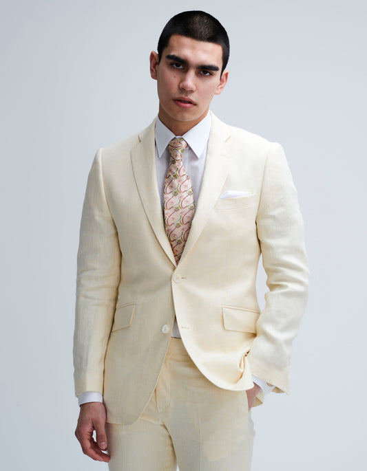 Cream Linen Suit