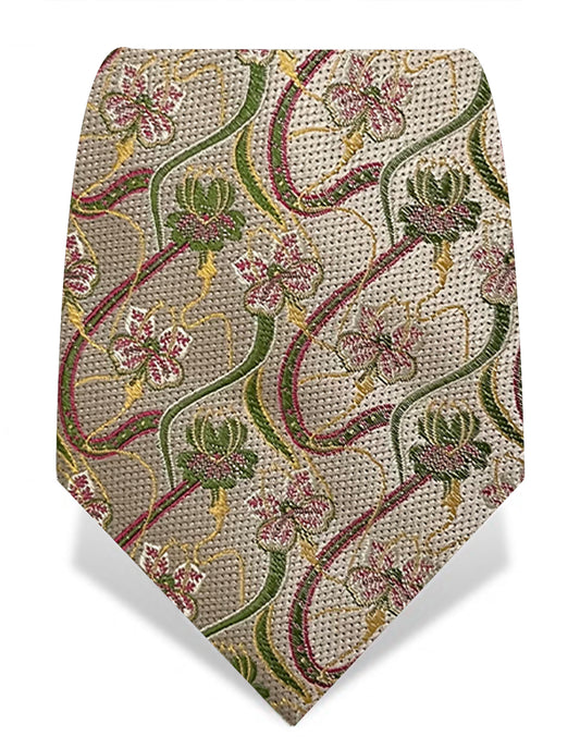 ornate flower design tie