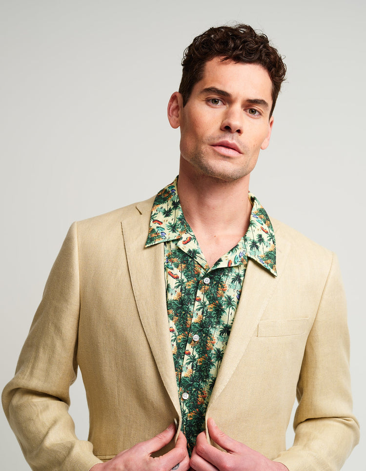 Cuban Jungle Jacquard Bowling Shirt - Gresham Blake Online