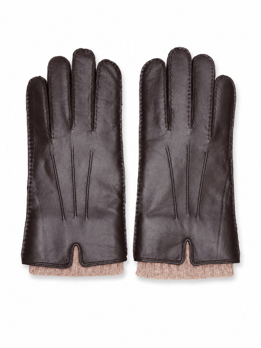 Dark Brown Leather Gloves - Gresham Blake Online