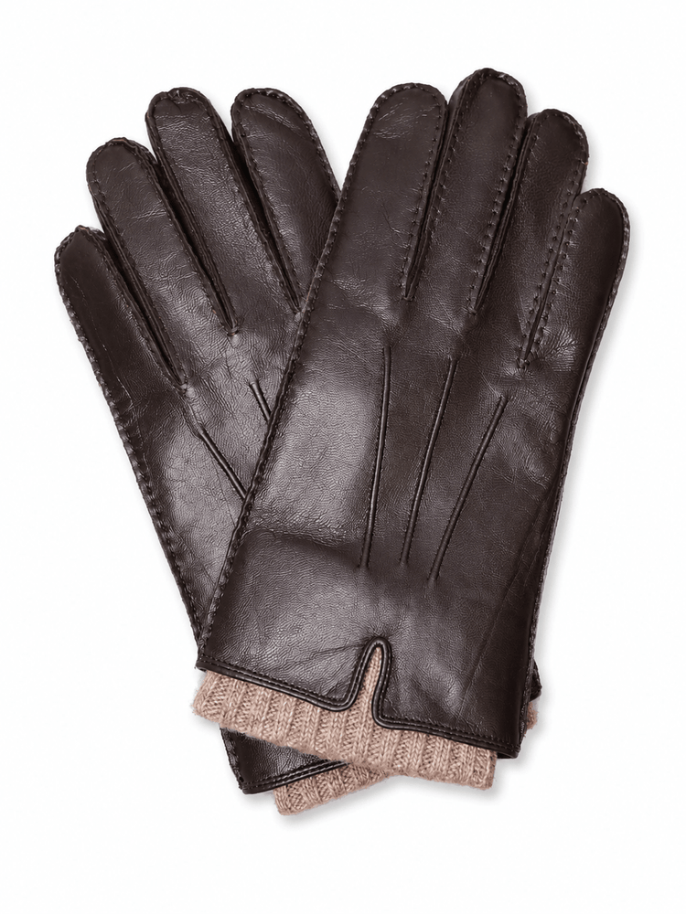 Dark Brown Leather Gloves - Gresham Blake Online
