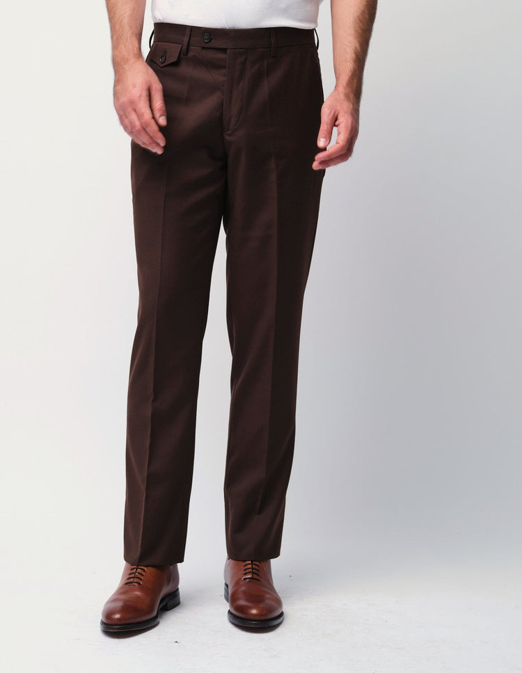 Dark Brown Trousers - Gresham Blake Online