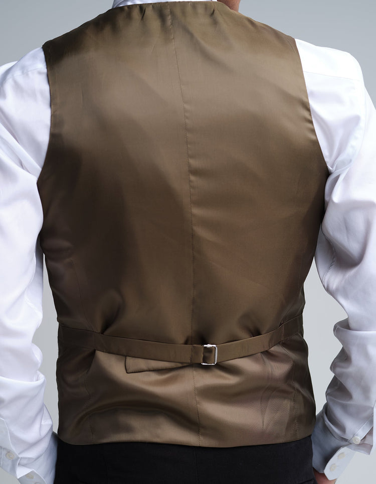 Dark Olive Donegal Wool Waistcoat - Gresham Blake Online
