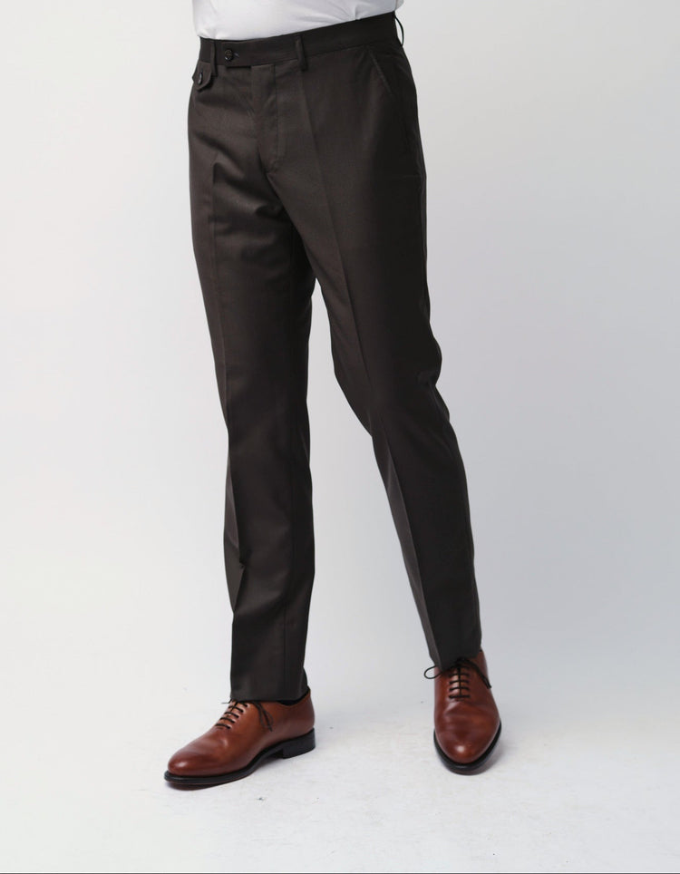 Dark Olive Trousers - Gresham Blake Online