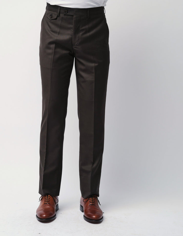 Dark Olive Trousers - Gresham Blake Online