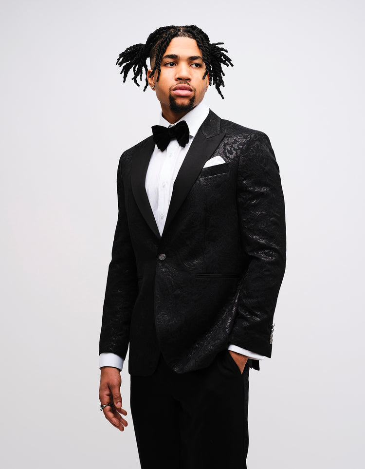 Black Jacquard Dinner Jacket GOLD