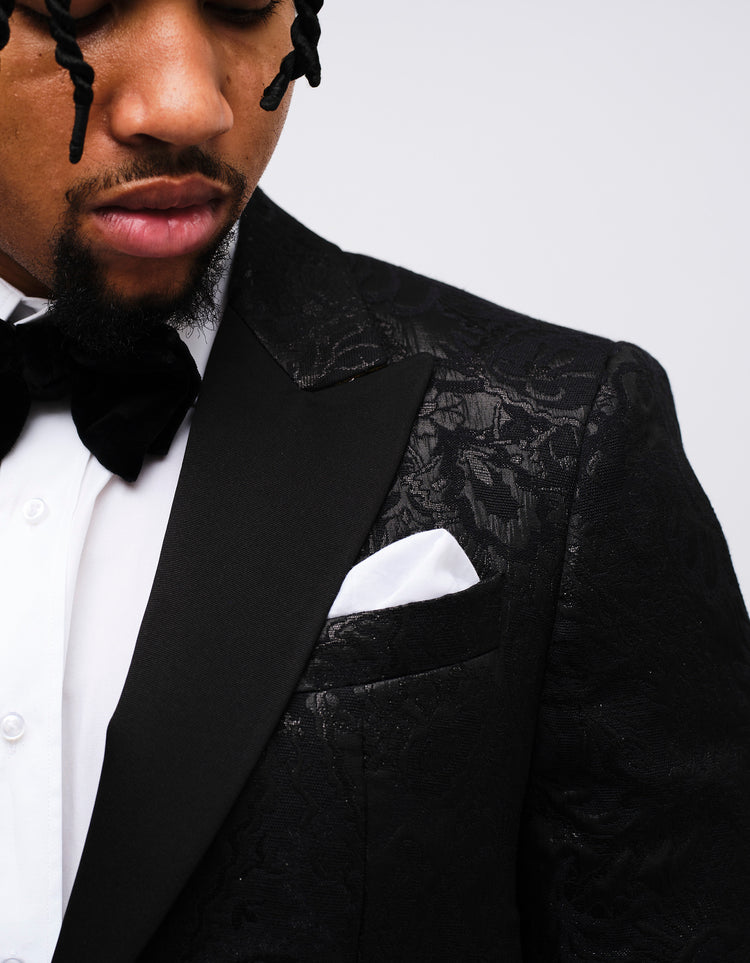 Black Jacquard Dinner Jacket GOLD