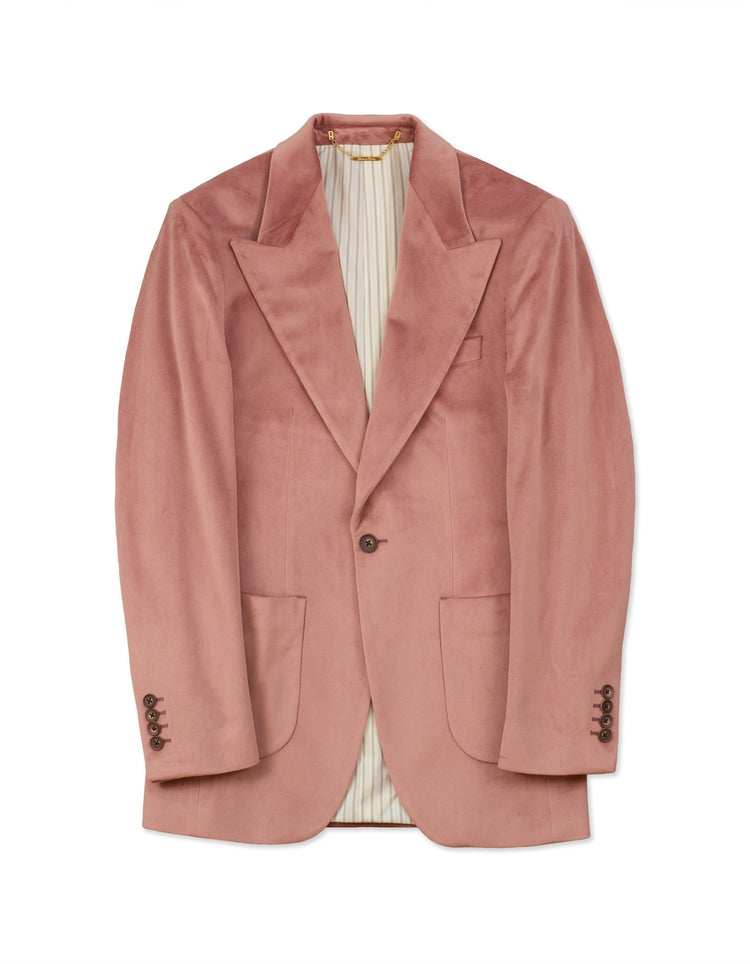 Dusty Pink Velvet Jacket - Gresham Blake Online