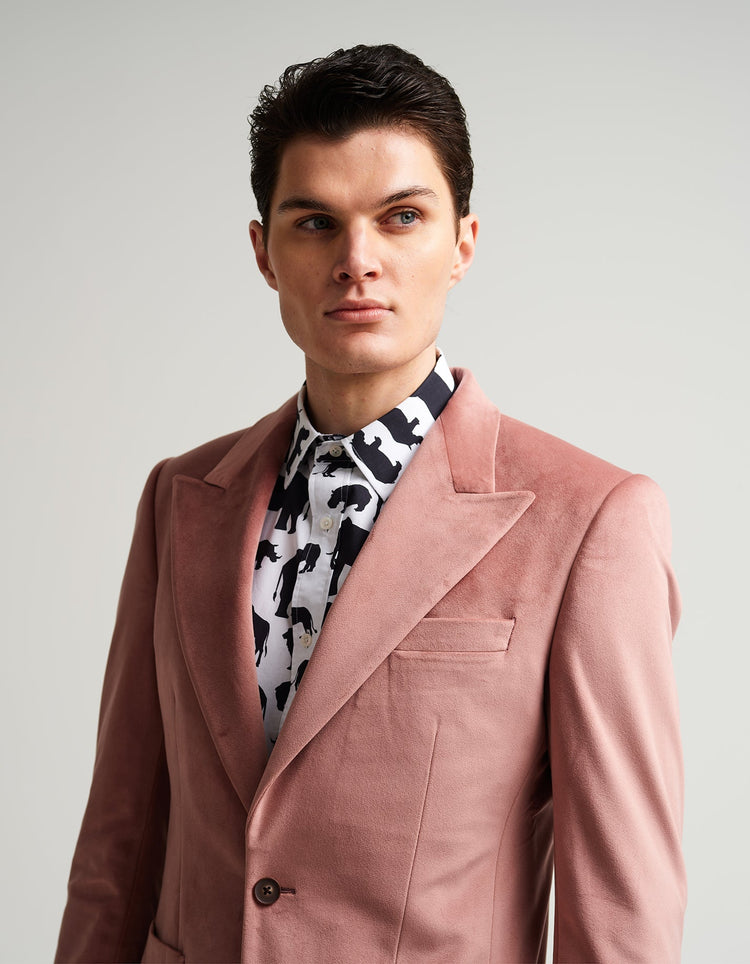 Dusty Pink Velvet Jacket - Gresham Blake Online