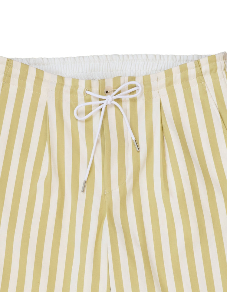 Ecru Stripe Drawstring Trouser - Gresham Blake Online