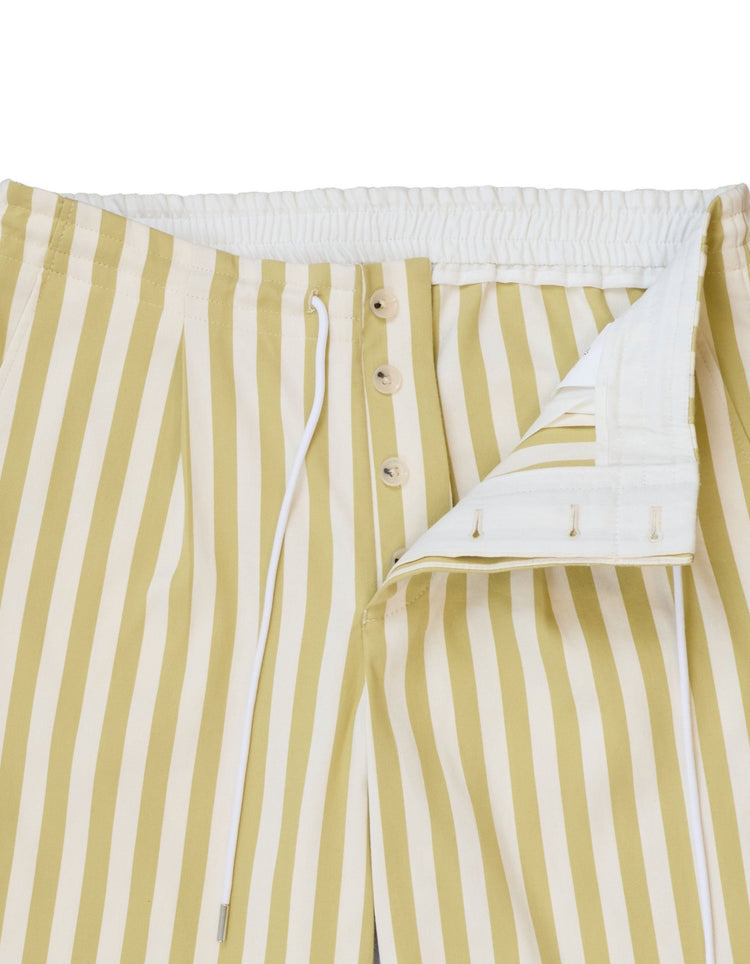 Ecru Stripe Drawstring Trouser - Gresham Blake Online