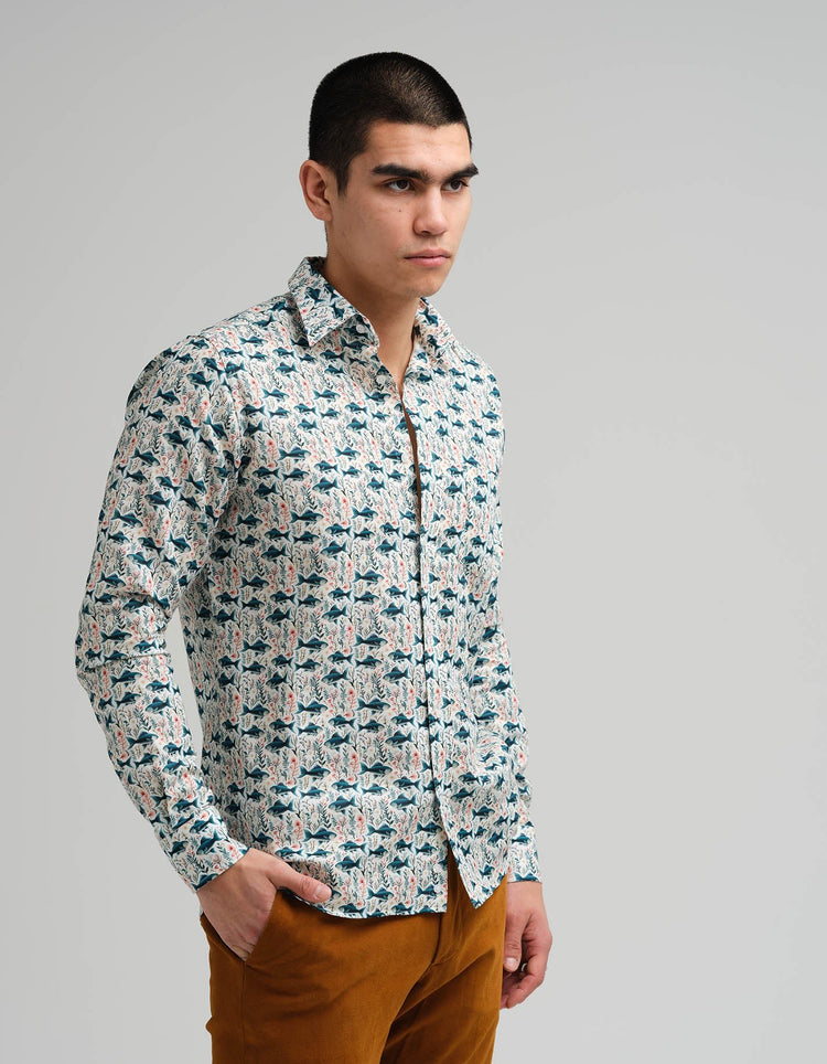 Fish Linen Shirt - Gresham Blake Online