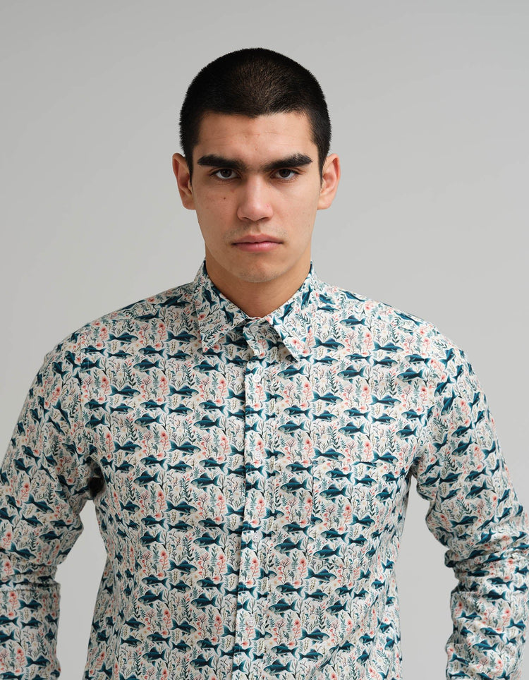 Fish Linen Shirt - Gresham Blake Online
