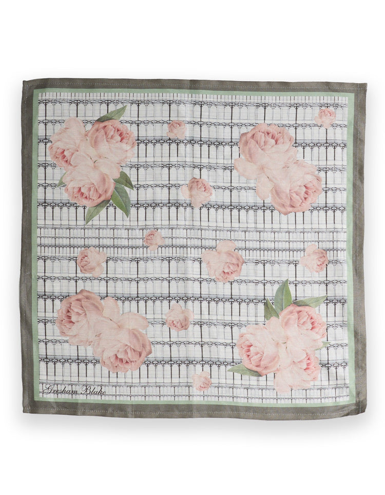 Floral & Glass Pocket Square - Gresham Blake Online