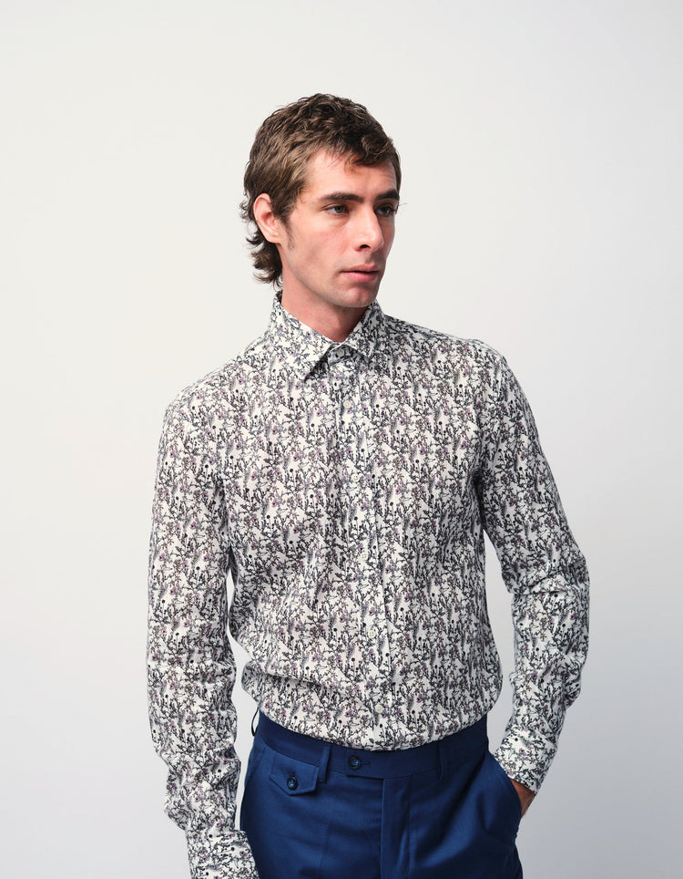 Floral Jacquard Shirt - Gresham Blake Online