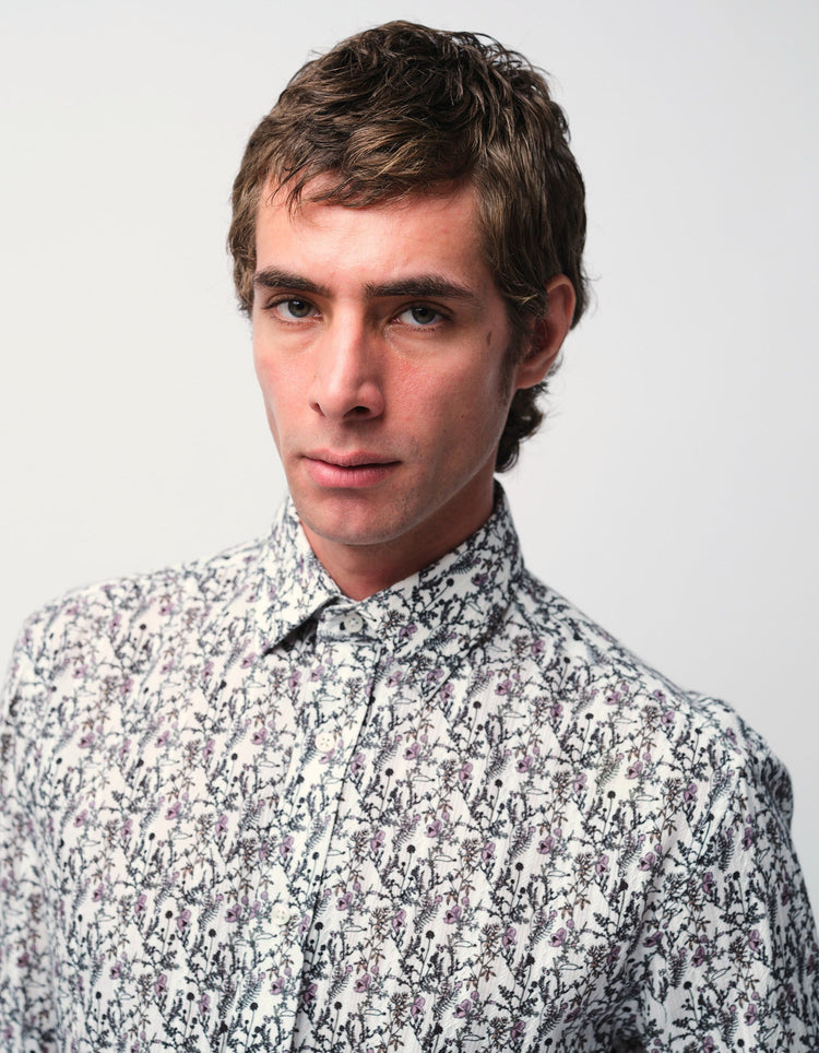 Floral Jacquard Shirt - Gresham Blake Online
