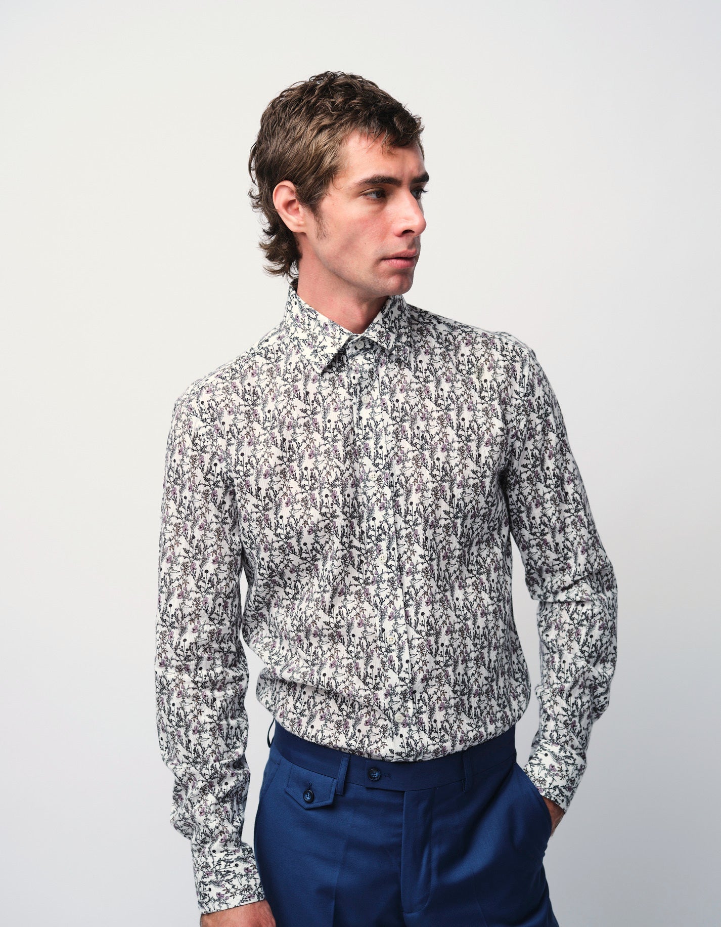 Floral Jacquard Shirt | Gresham Blake Online