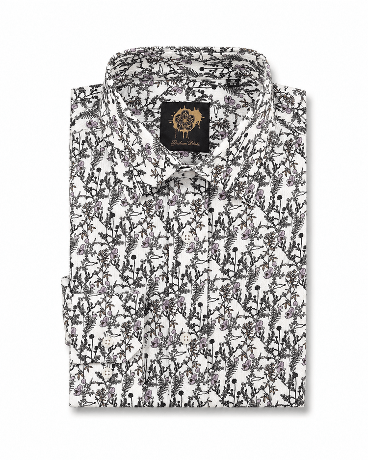 Floral Jacquard Shirt - Gresham Blake Online